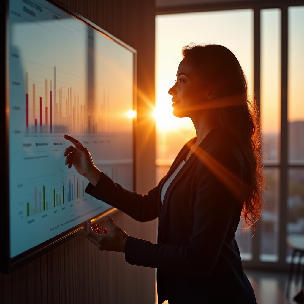 Team che analizza una dashboard durante una sessione di formazione