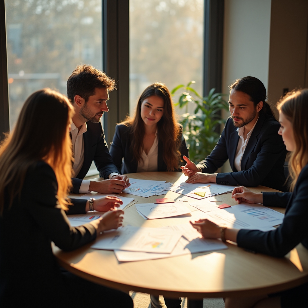 Gruppo di lavoro che discute un caso studio reale durante un modulo di formazione dati